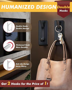 Auxmir Self Adhesive Hooks for Hanging 15lb, Stainless Steel Wall Hooks for - Image 4