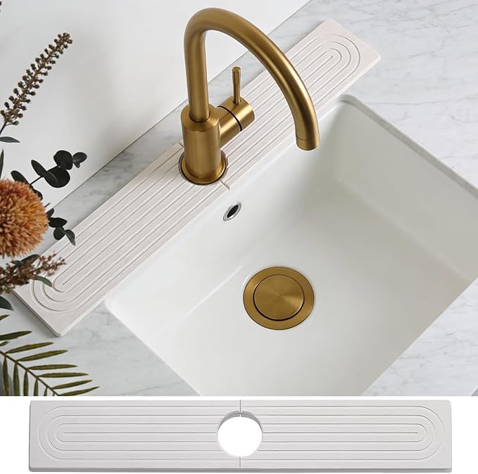 Quick Dry Absorbent Diatomaceous Earth Faucet Mat, Sink Water Splash Guard & by HomeGood4Less