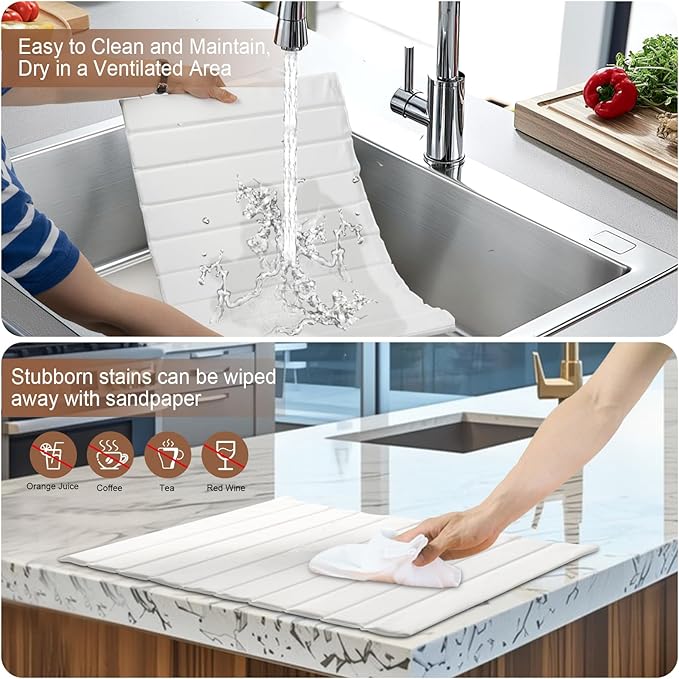 Large Stone Drying Mat for Kitchen Counter - Image 6
