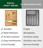 ROYAL CRAFT WOOD Luxury Bamboo Utensil Rack and Silverware Organizer, Kitchen - Image 9