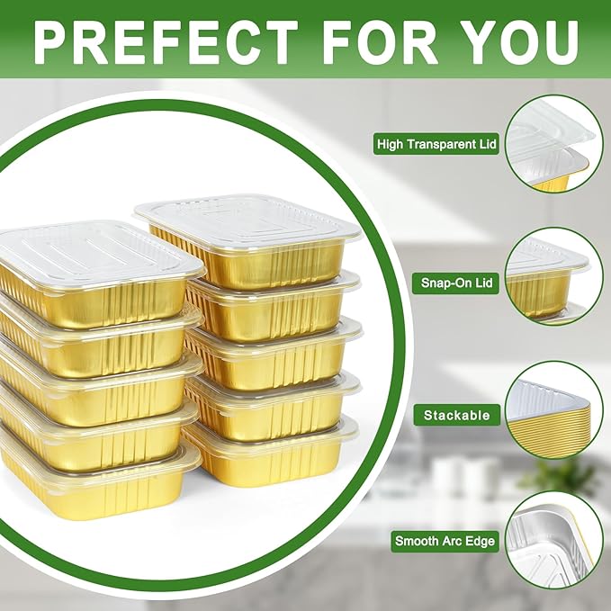 20 Pack 5LB Gold Aluminum Foil Pans - Image 6