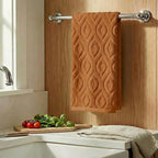 Artoid Mode 1 Pc Caramel 3D Diamond Grid Jacquard Hand Towels - Image 3