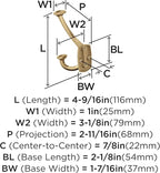 Amerock H37004CZ | Vicinity Triple Prong Decorative Wall Hook | Champagne - Image 4