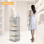 5 Tier Closet Hanging Organizer and Storage Separable Hanging Closet Shelves - Image 3
