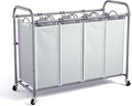ROMOON Laundry Hamper Sorter Cart: 4-Section Organizer by ROMOON