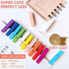 Mini Clothes Pins for Photo, Small Colored Clothespins 100 Pack Wooden Rainbow - Image 5