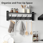 Coat Rack Wall Mount with Shelf, 24 Inch Coat Hanger Walls Mounted, Hat Rack - Image 6