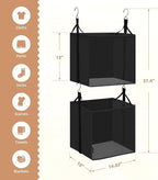 STORAGE MANIAC 2-Shelf Hanging Closet Organizer, Cloth Hanging Closet Shelf - Image 2