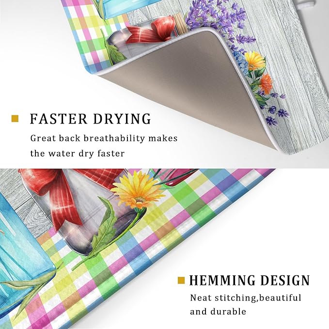 Kawani Spring Flowers Dish Drying Mat - Image 3