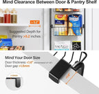 Delamu Narrow Over the Door Pantry Organizer, 6-Tier Metal Pantry Door - Image 3