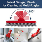 ITTAHO 2 Pack Grout Brush with Long Handle, Swivel Cleaning Grout Line Scrubber - Image 4