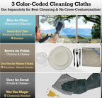 Lint-Free Streak-Free Glass Cleaning Cloth 3-Pack - Image 4