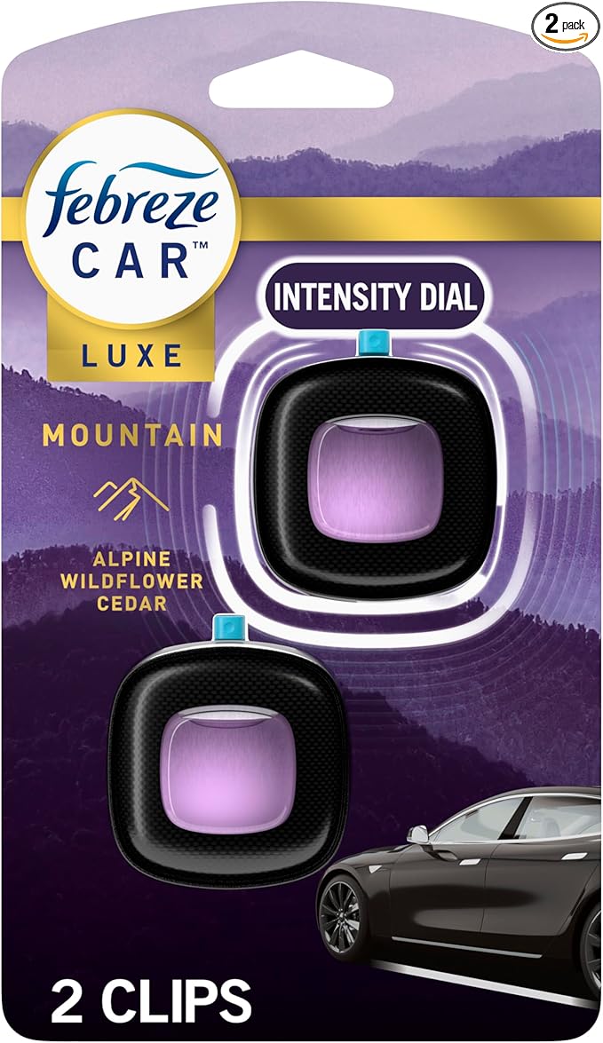 Febreze Car Mountain Scent Air Freshener Vent Clip, .07 oz by Febreze