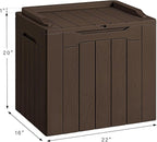 Devoko 30 Gallon Resin Deck Box Outdoor Indoor Waterproof Storage Box for Patio Furniture Pool Accessories Storage for Cushion Garden Tools (30 Gallon, Brown) - Image 8