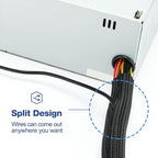 JOTO 1 Pack Cable Management Sleeve, 10 Feet Cord Organizer System - Image 2