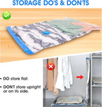 AROIC 50 Pack Vacuum Storage Bags, 5 Sizes + 2 Roll-up Space Saver Vacuum - Image 7