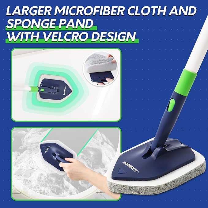 BOOMJOY 4 in 1 Shower Cleaning Brush, Grout Brush - Image 5