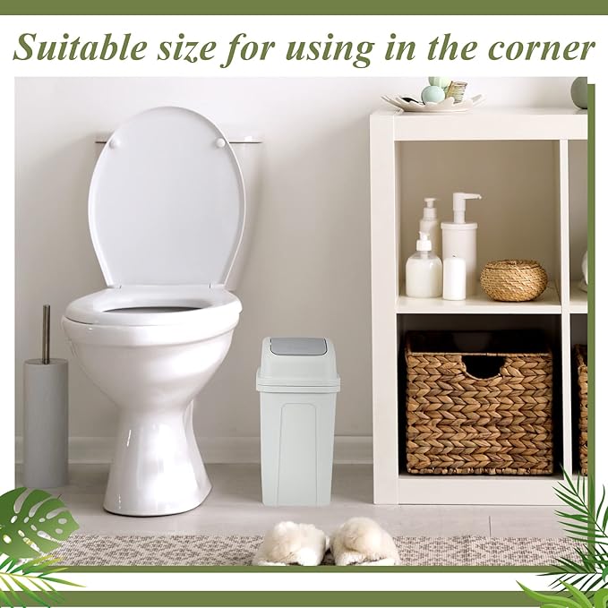 Sumind 2 Pcs 1.8 Gallon Bathroom Trash Can - Image 5
