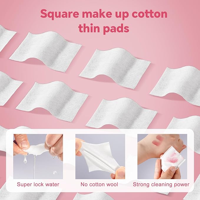 Square Cotton Pads 475 Pcs Makeup Remover Pads Cotton Squares - Image 3