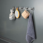 Coat Rack, Heavy Duty Stainless Steel 5 Tri Coat Hook Hanger, Wall Mounted - Image 2