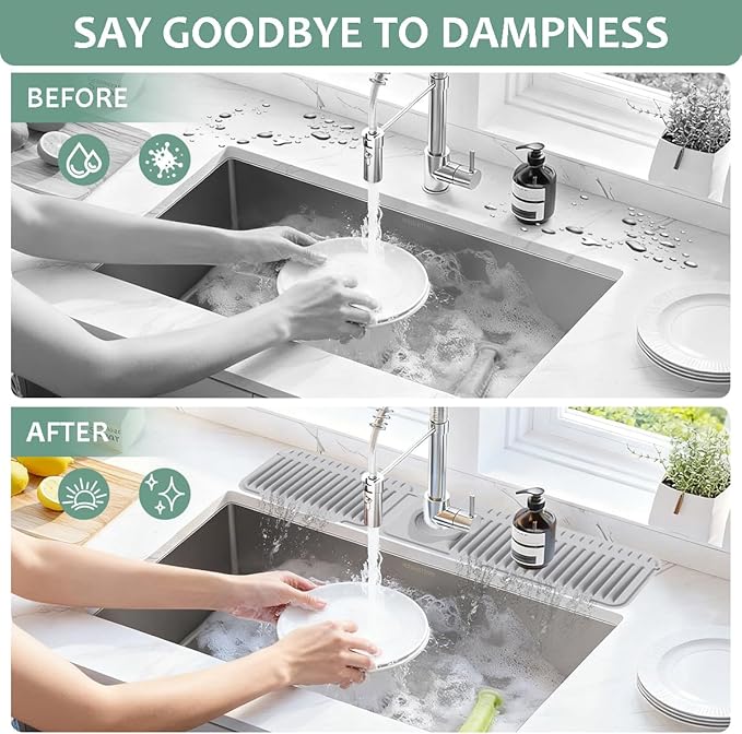 24 Inch Upgraded Draining Mat Folding faucet Mat - Image 4