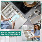 Maitys 12 Pcs Clear Drawer Organizer 9 x 3 x 2 Inches Plastic Rectangle Trays - Image 5