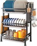Dish Drying Rack 3 Tier Large Capacity Kitchen Dish Draining Rack Countertop by Unknown