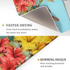 Kawani Spring Hummingbirds Floral Dish Drying Mat - Image 2