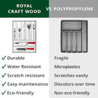 ROYAL CRAFT WOOD Luxury Bamboo Kitchen Drawer Organizer - Image 9