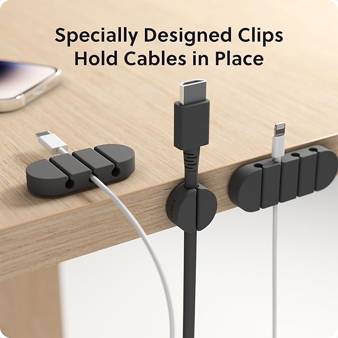 U Brands Adhesive Cord Organizers, Office Desk Accessories, Office Supplies - Image 2