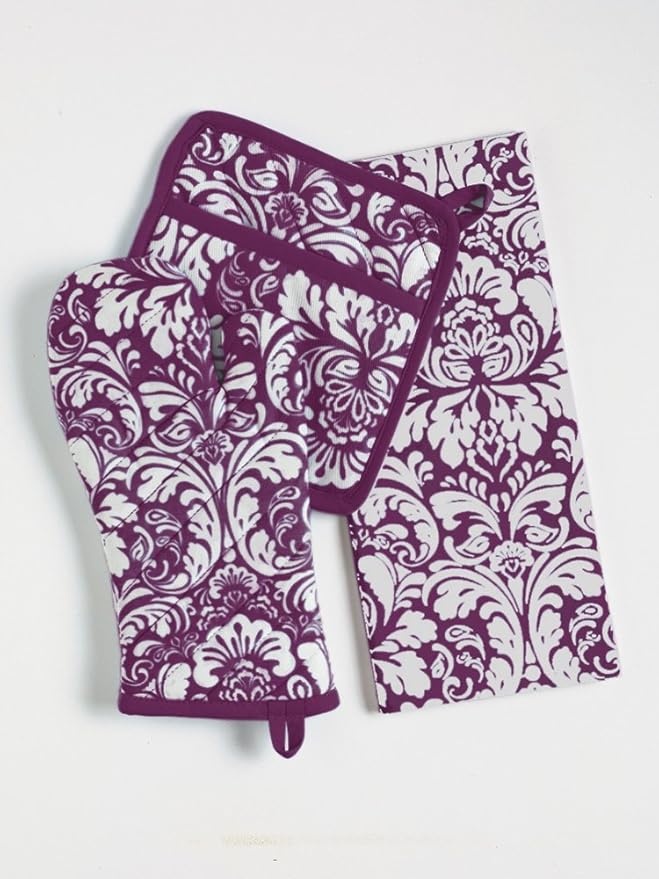 DII Cotton Dish Towel Set Damask Print - Image 9
