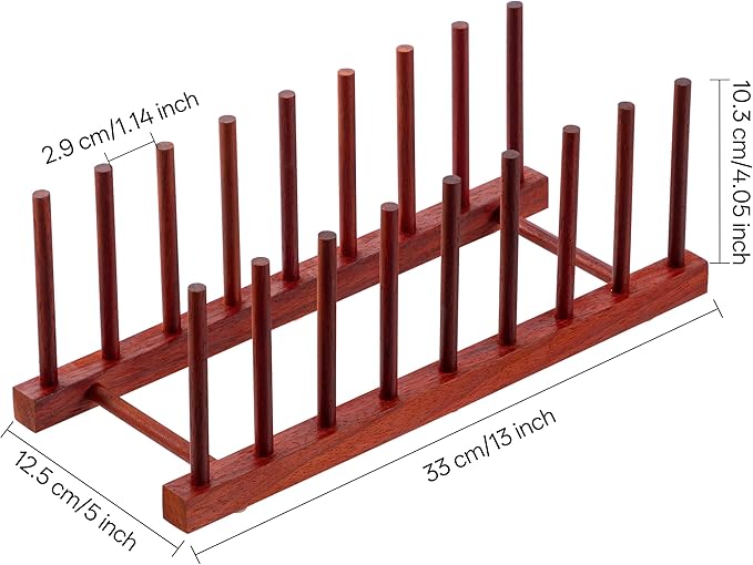 HBlife 2pcs Padauk Dish Drying Rack - Image 2