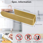 2 Pack Gold Hand Towel Holder, Adhesive Towel Bars Wall Mounted, 8 Inch Square - Image 7