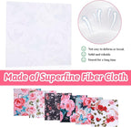 6 Pcs Thickened Glasses Cleaning Cloth Elegant Flower Design Microfiber - Image 4