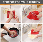 Kitinjoy 100% Cotton Kitchen Dish Cloths, 6 Pack Waffle Weave Ultra Soft - Image 4