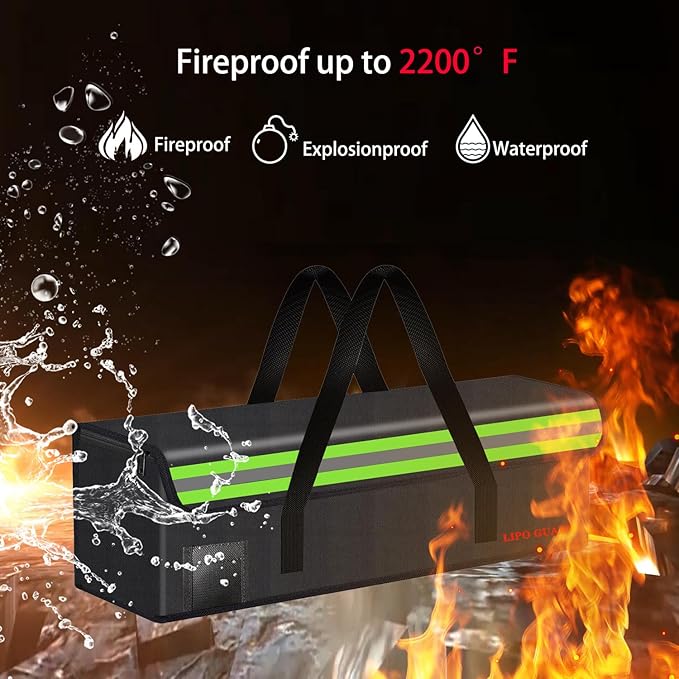 Lipo Battery Safe Bag Large Capatity Fireproof Bag - Image 3