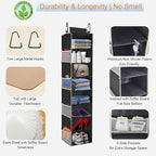 2 Pack Large-Sized Hanging Shoe Organizer 8-Shelf, Hanging Closet Organizer - Image 5