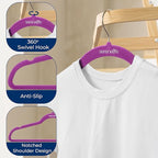 SereneLife 30 Pack Velvet Hangers – Non-Slip Clothes Hangers - Image 5