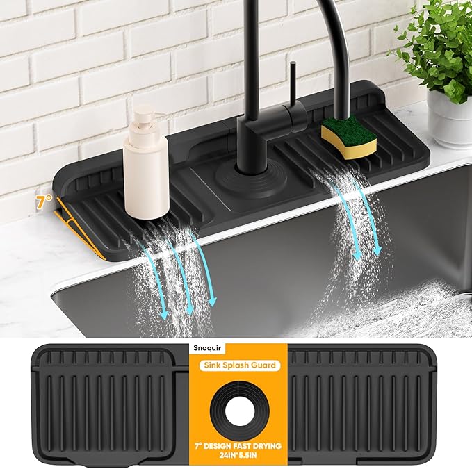 14.6 inch Faucet Mat for Kitchen Sink Splash GuardKitchen Sink Faucet Mat - Image 8