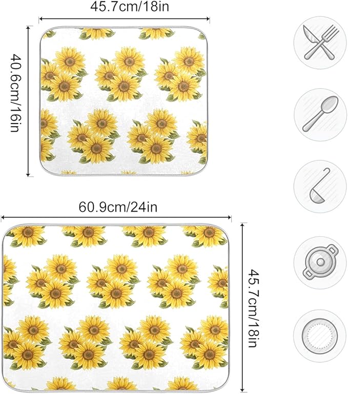 Absorbent Dish Drying Mat for Kitchen Counter - Image 3