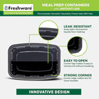 Freshware Meal Prep Containers 1 Compartment - Image 5