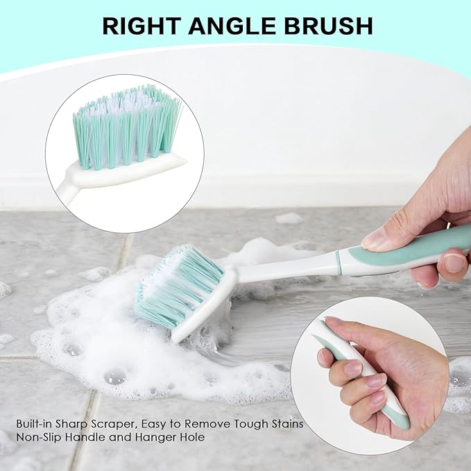 3 Pack Bathroom Scrub Brush Set, Heavy-Duty Scrub Brushes - Image 5