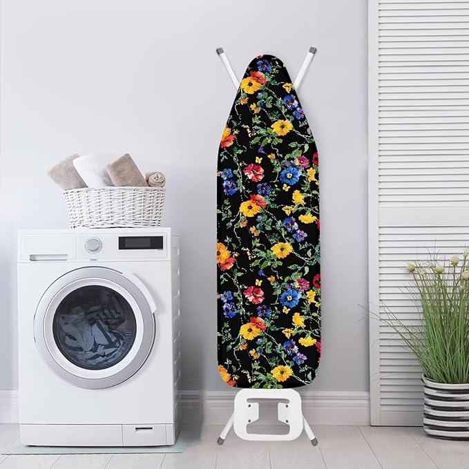 Floral Ironing Board Cover and Pad, Smooth Iron Board Cover, Stain Resistant - Image 3