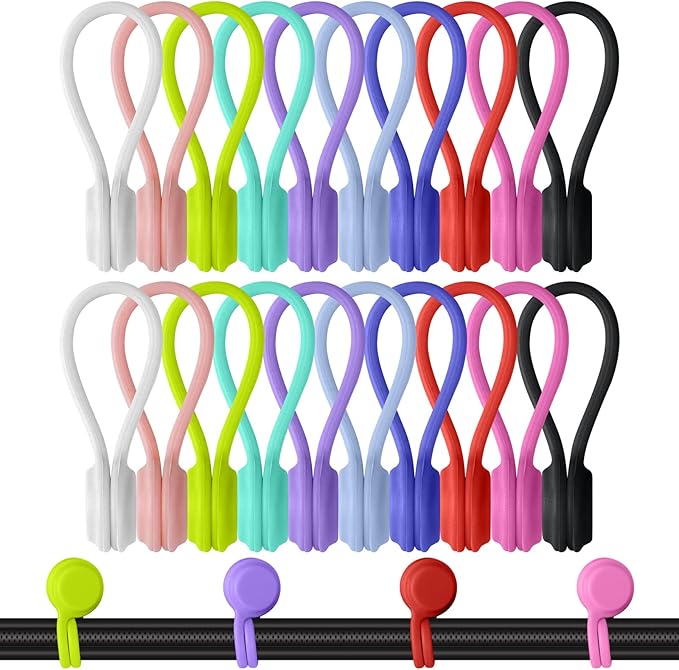 Motiloo Magnetic Cable Ties Silicone Reusable Cord tie by Motiloo