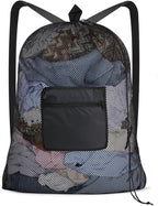 OTraki Mesh Laundry Bag Backpack 24x32 Inch Gym Drawstring Backpack Travel by OTraki