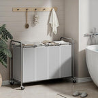 ROMOON Laundry Hamper Sorter Cart: 4-Section Organizer - Image 7