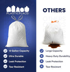 Plasticplace 13 Gallon Trash Bags │ 0.9 Mil │ White Tall Garbage Can Liners │ - Image 5