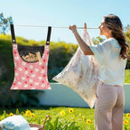 Clothespin Bag for Clothesline Outdoor, Soft & Lightweight Hanging Bag for - Image 2