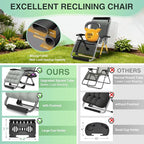 Suteck Oversized Zero Gravity Chair,29In XL Lounge Chair w/Removable Cushion&Headrest, Reclining Camping Chair w/Upgraded Lock and Footrest, Reclining Patio Chairs Recliner for Indoor Outdoor - Image 5