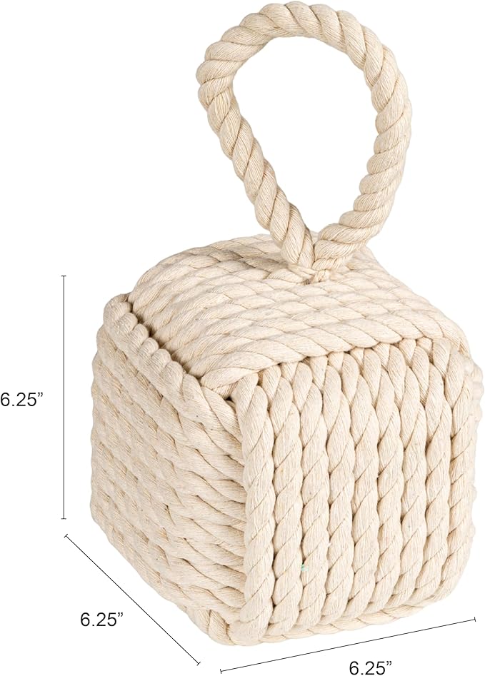 Creative Co-Op Nautical Rope Knot Decorative Cotton Door Stop - Image 2